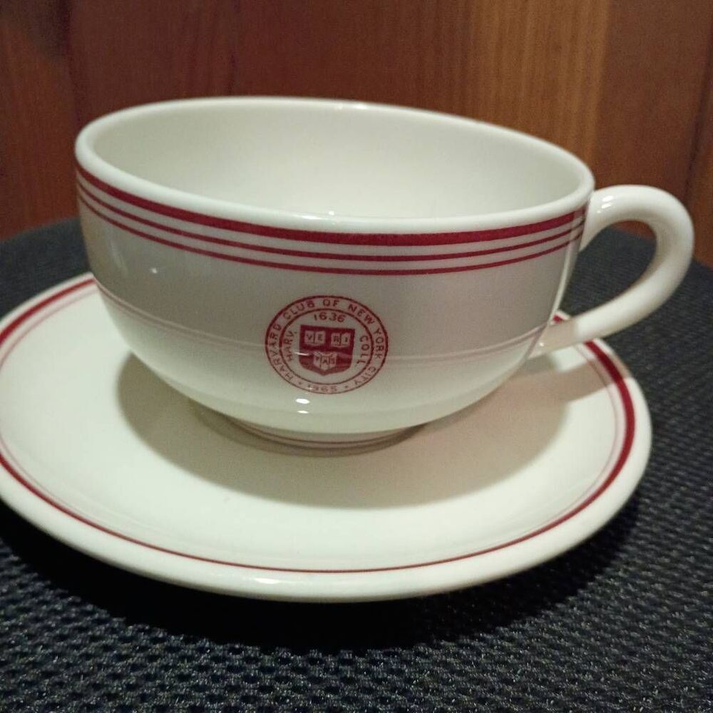 Rare Vintage Harvard Club of NYC Coffee Cup and Saucer